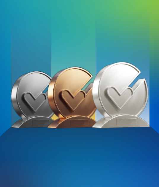 Enabling Mark platinum, gold and silver medals