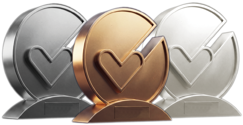 Enabling Mark platinum, gold and silver medals